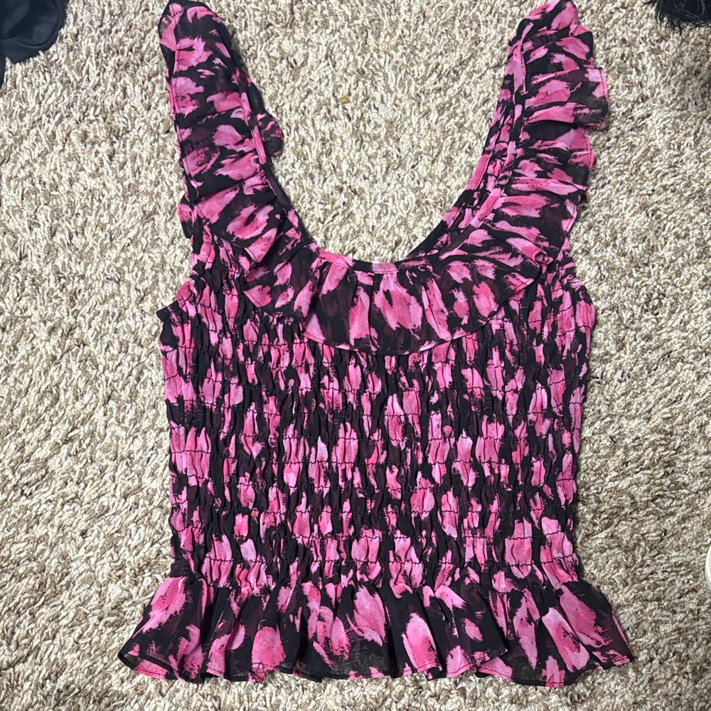 Misa smock ruffled short size small